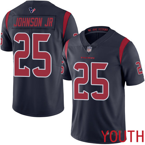 Houston Texans Limited Navy Blue Youth Duke Johnson Jr Jersey NFL Football #25 Rush Vapor Untouchable->youth nfl jersey->Youth Jersey